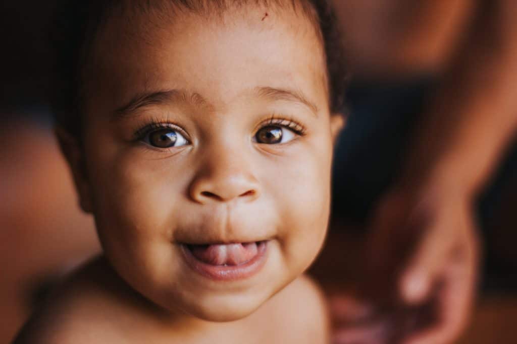 Baby with brown eyes