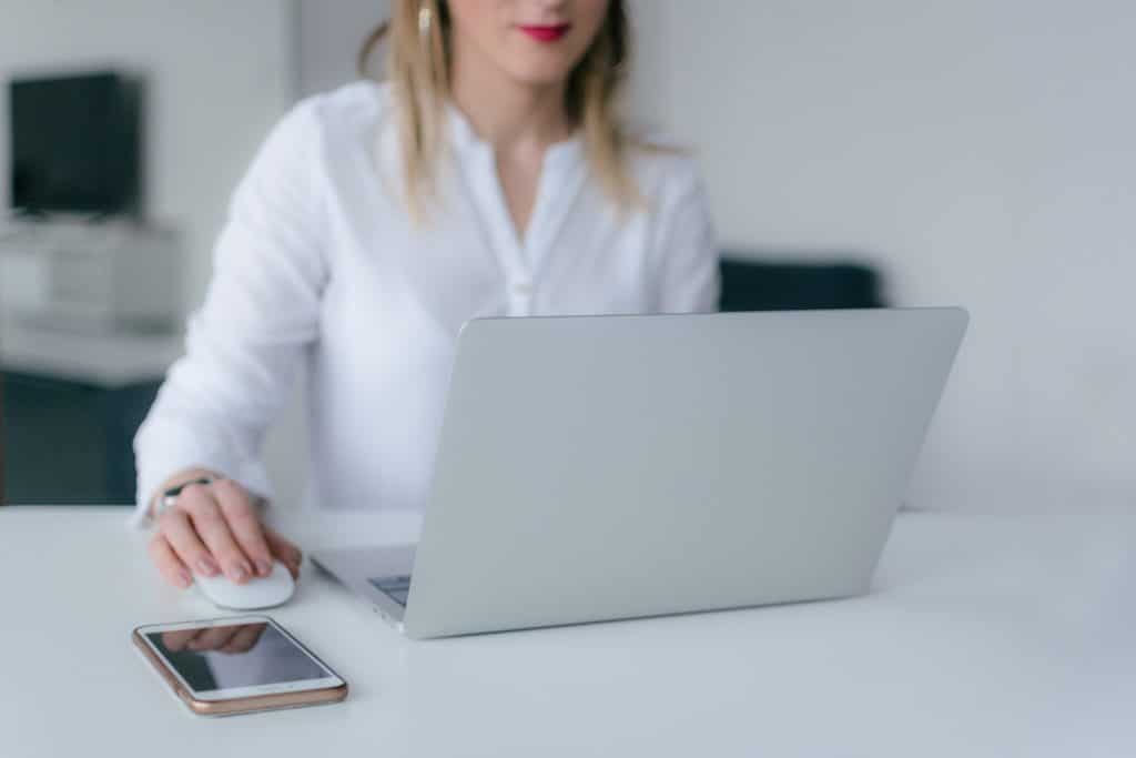 Woman finding credible healthcare information