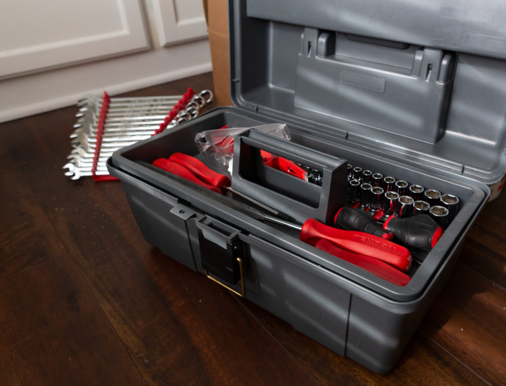 Toolbox with tools